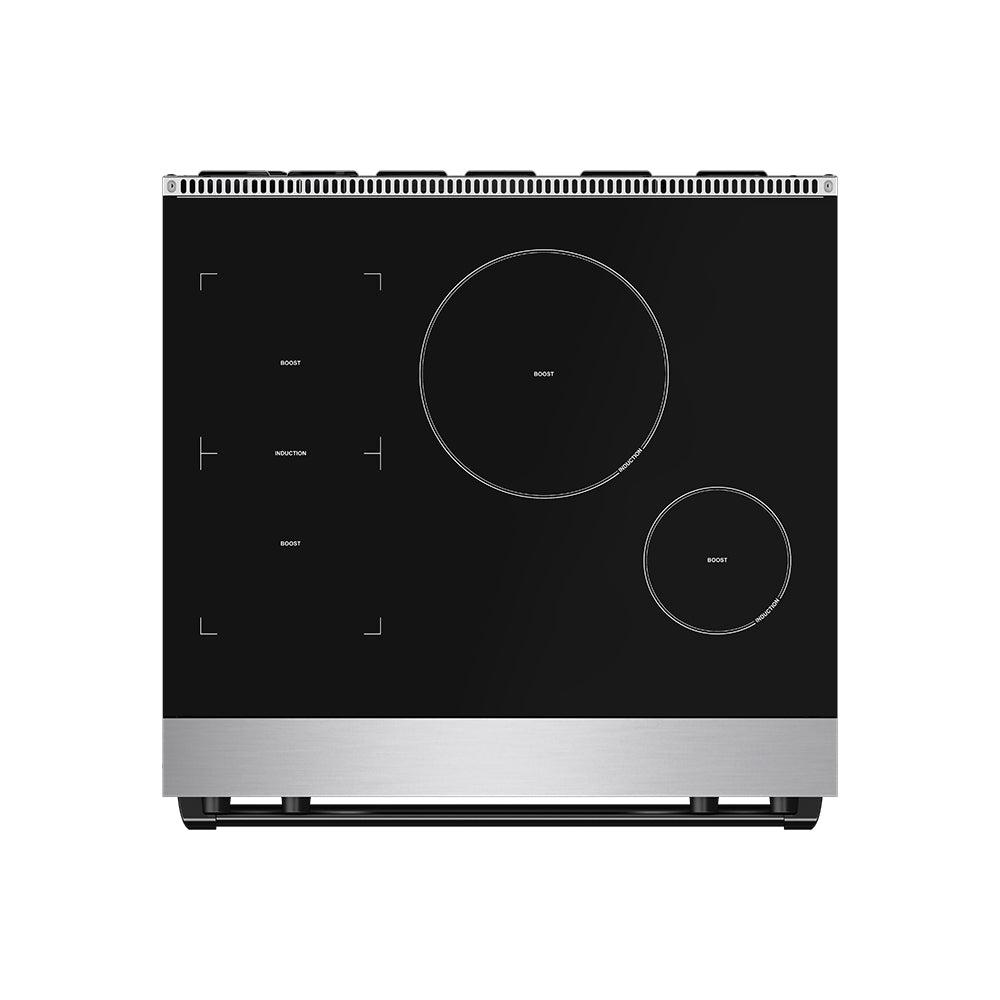 30 Inch Professional Induction Range With Tilt Panel Touch Control In Stainless Steel and Black Gordon Ramsay Series