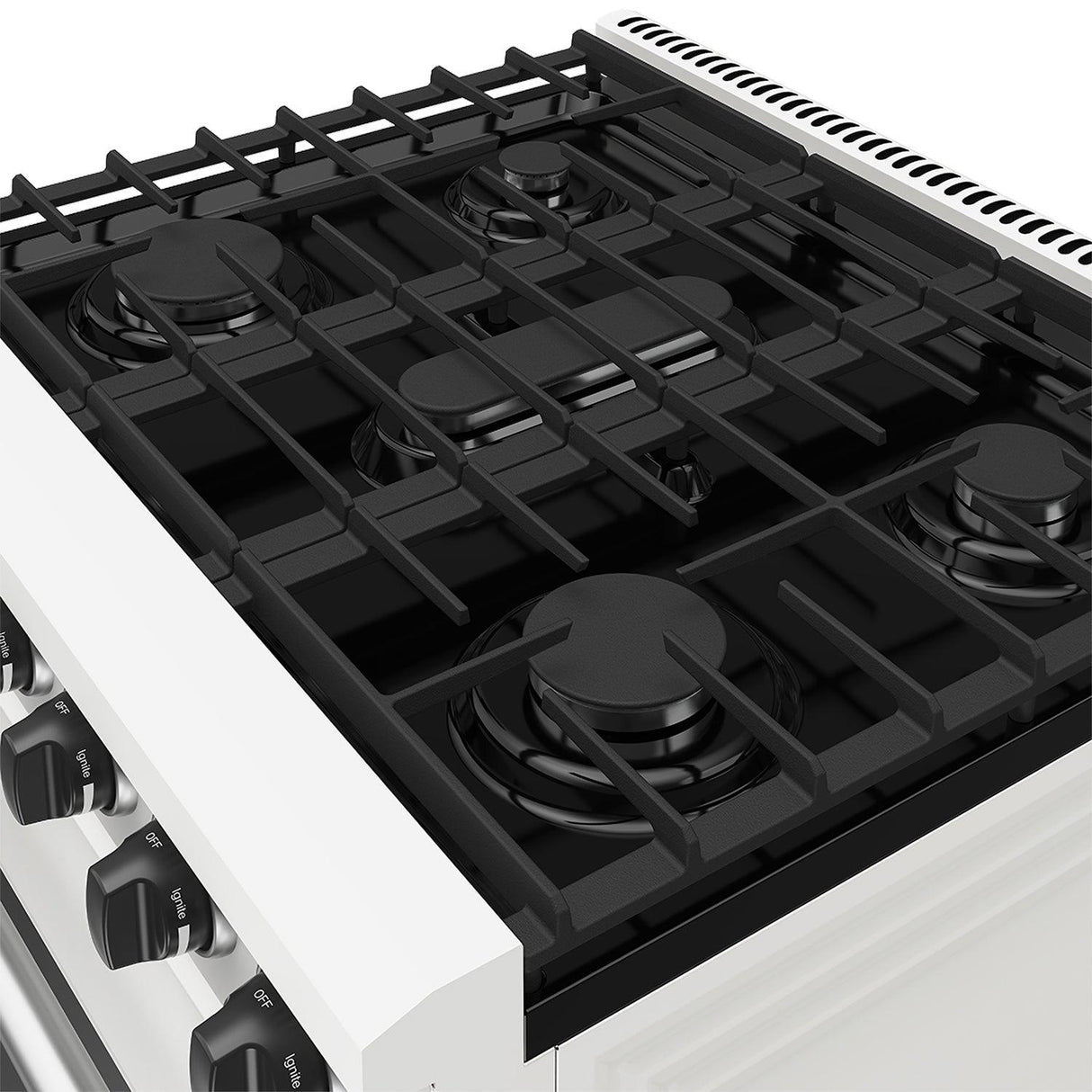 30 Inch Professional Gas Range In White