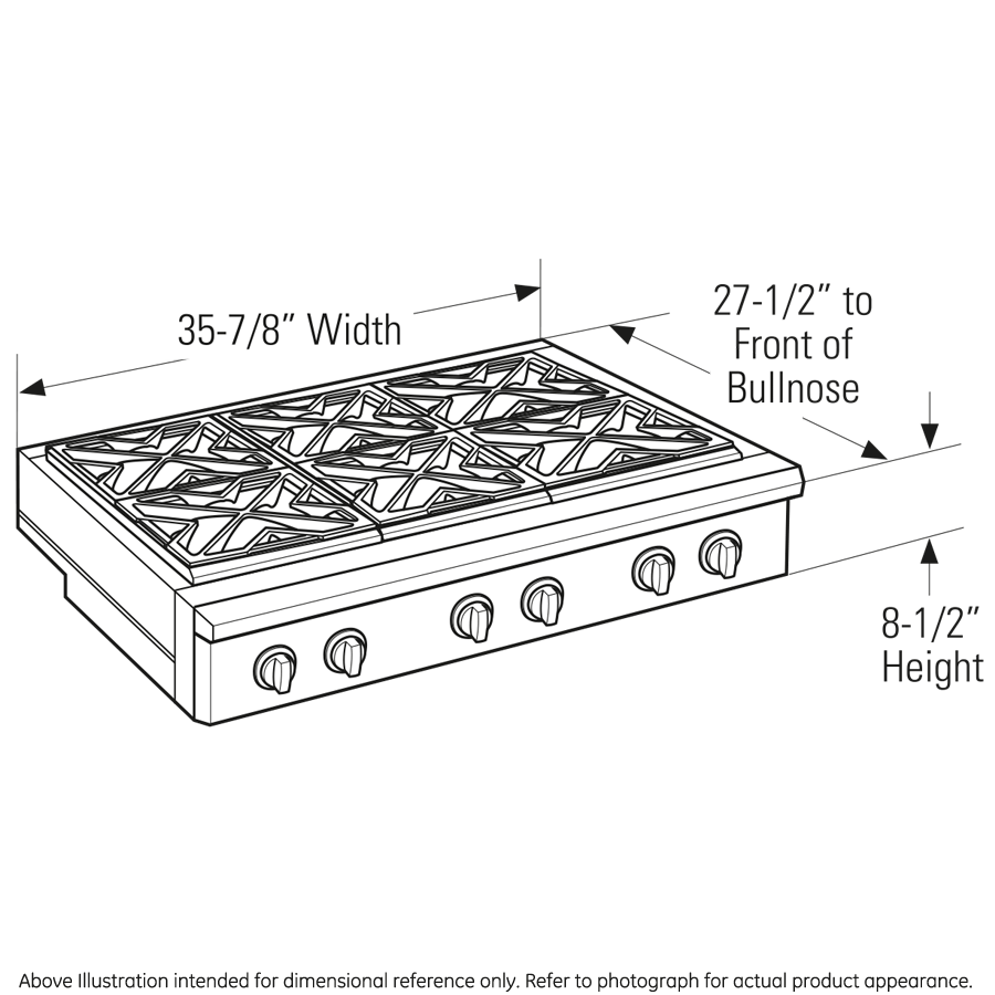 Monogram 36" Professional Gas Rangetop with 6 Burners (Natural Gas)