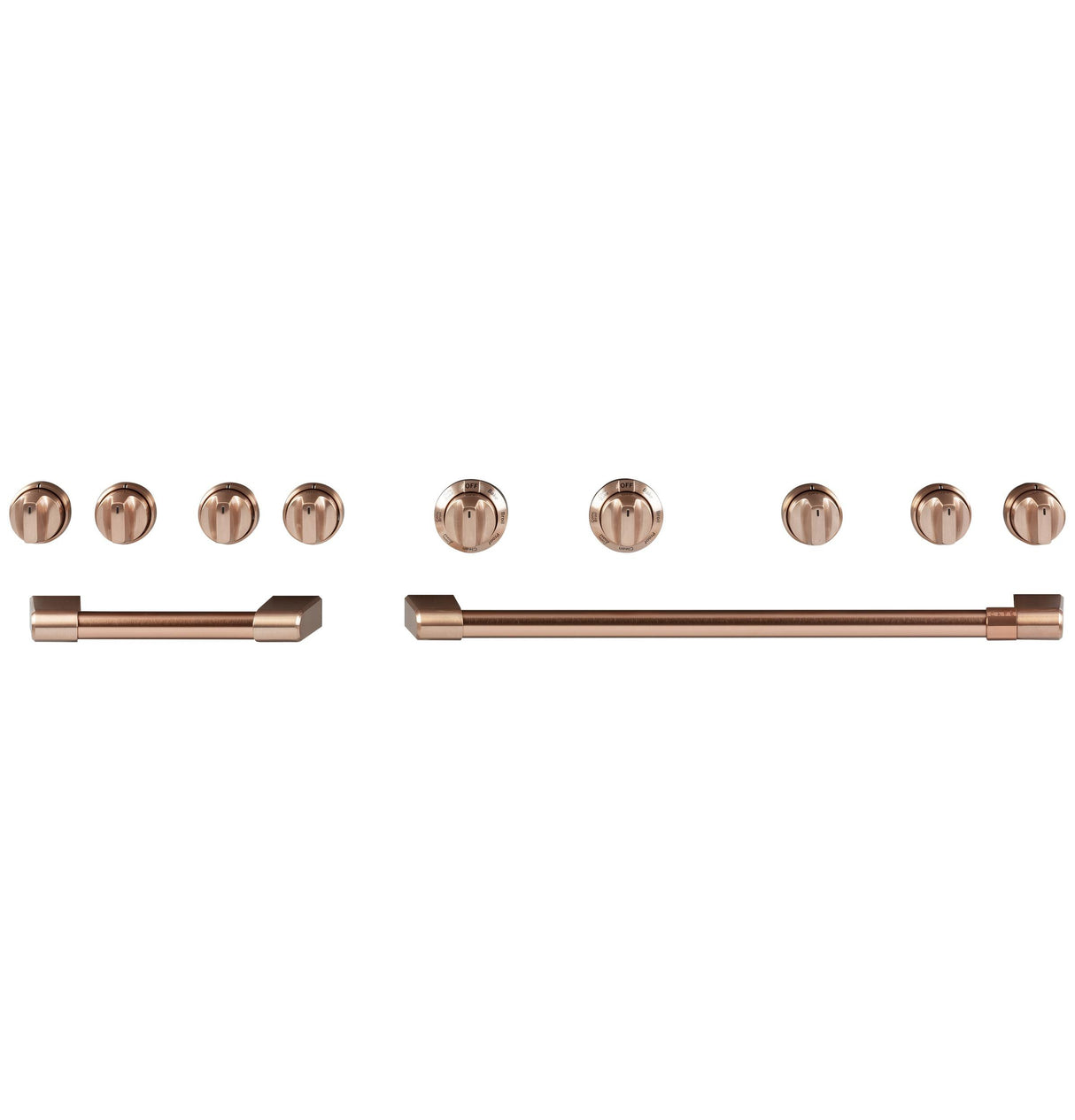 CAF(EBACK)™ 48" Brushed Copper Handle & Knob Set for Pro Range and Rangetop
