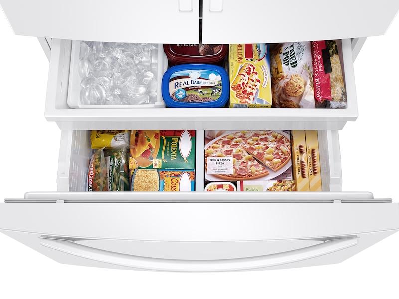 28 cu. ft. Large Capacity 3-Door French Door Refrigerator in White