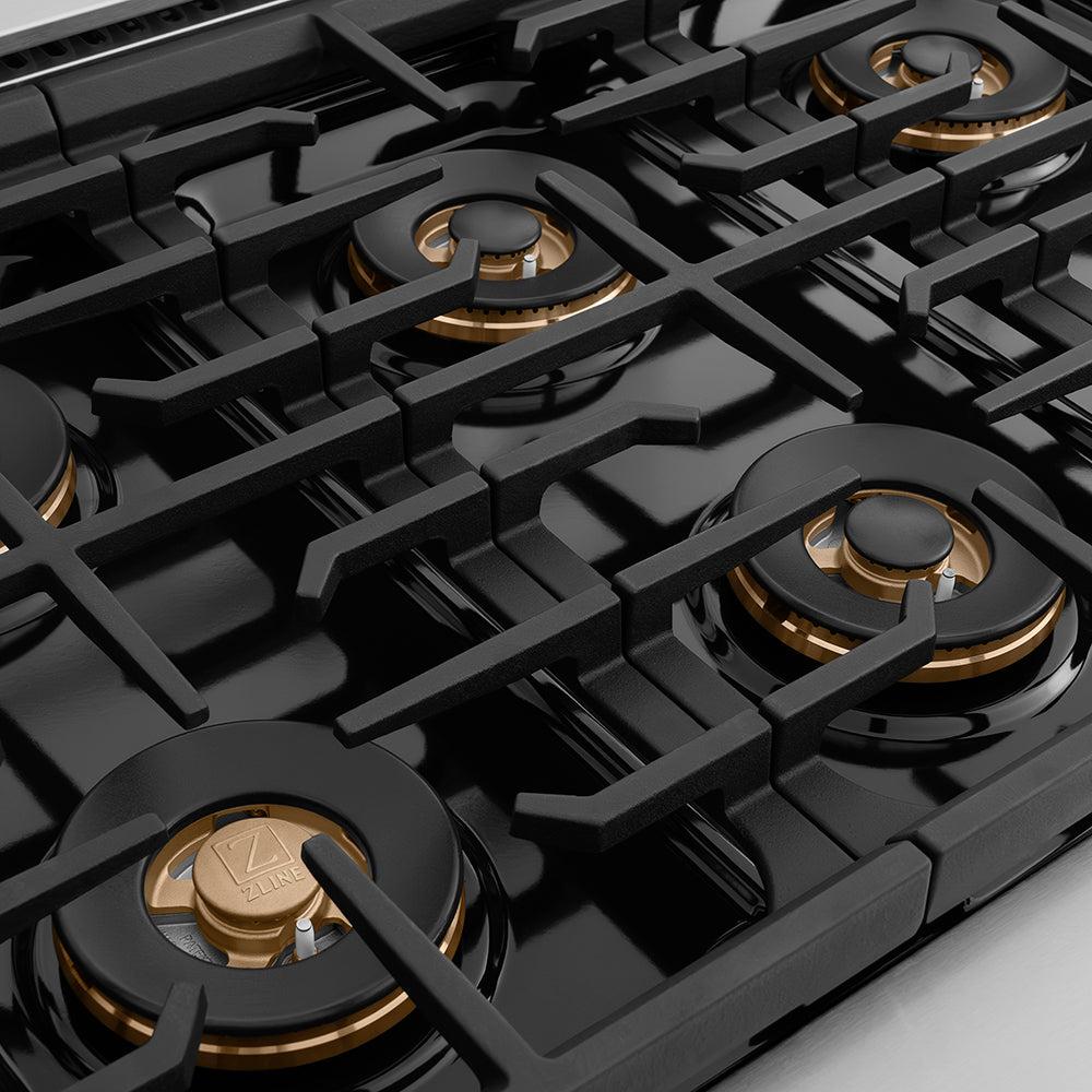 ZLINE 48 in. 6.7 cu. ft. Paramount Dual Fuel Range with 8 Burner DuoPro? Cooktop and Dual Ovens in Stainless Steel (PSDR48)