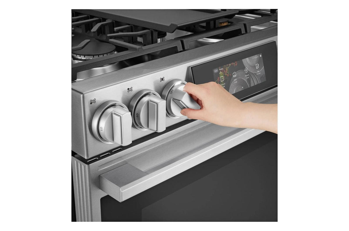 LG SIGNATURE 6.3 cu. ft. Single Oven Gas Slide-in Range with Dynamic Probake Convection® , Air Fry, Air Sous Vide, Roast, and Pizza mode