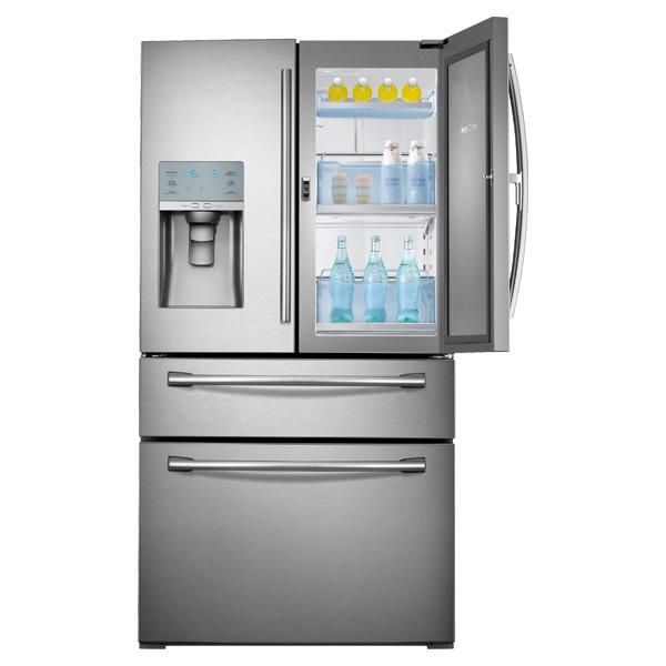 36" Wide, 30 cu. ft. Capacity 4-Door French Door Food ShowCase Refrigerator (Stainless Steel)