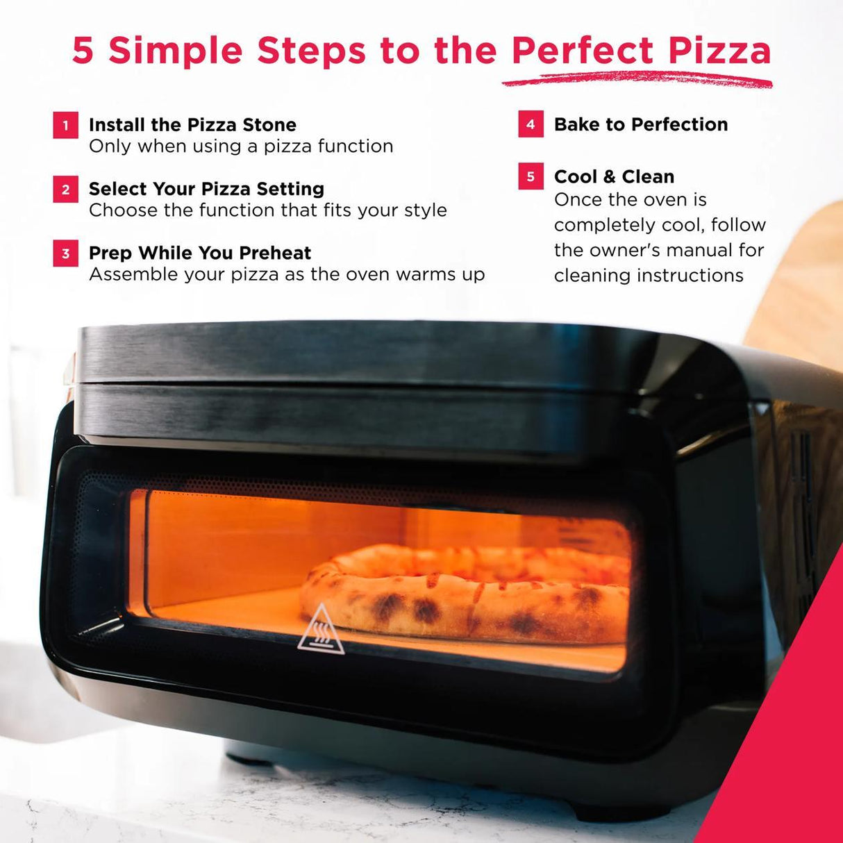 Countertop Pizza Oven with Air Fry and Oven Cooking Modes