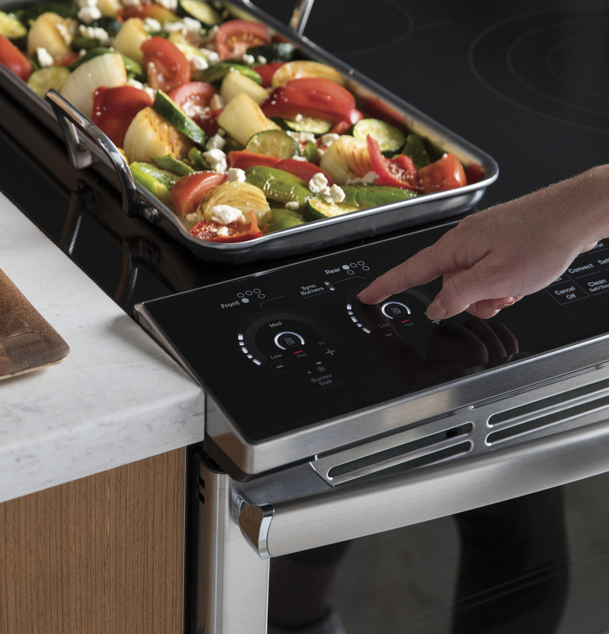 GE Profile™ 30" Smart Slide-In Electric Double Oven Convection Range