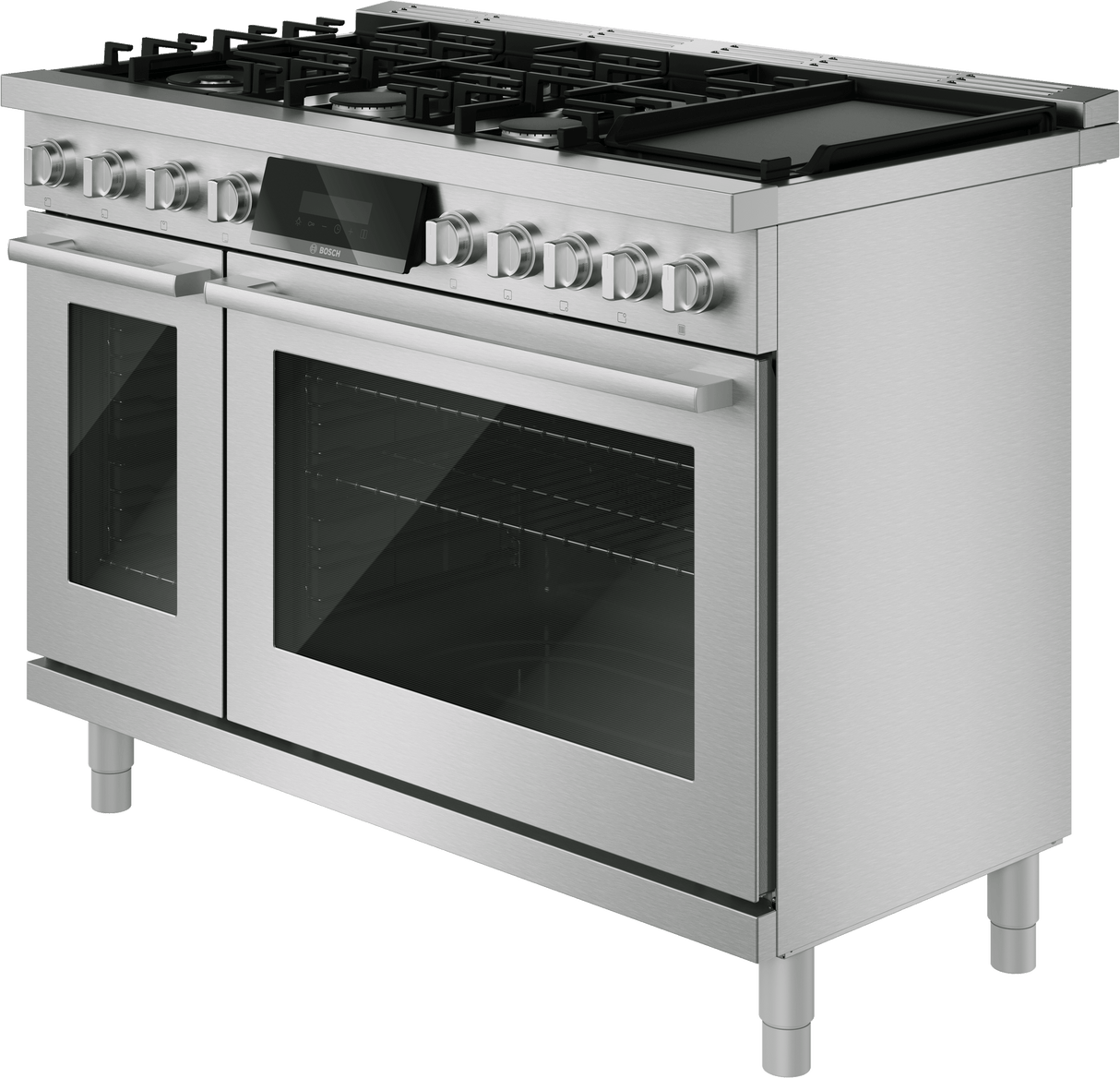 800 Series, Dual fuel freestanding range, 48'', Stainless steel