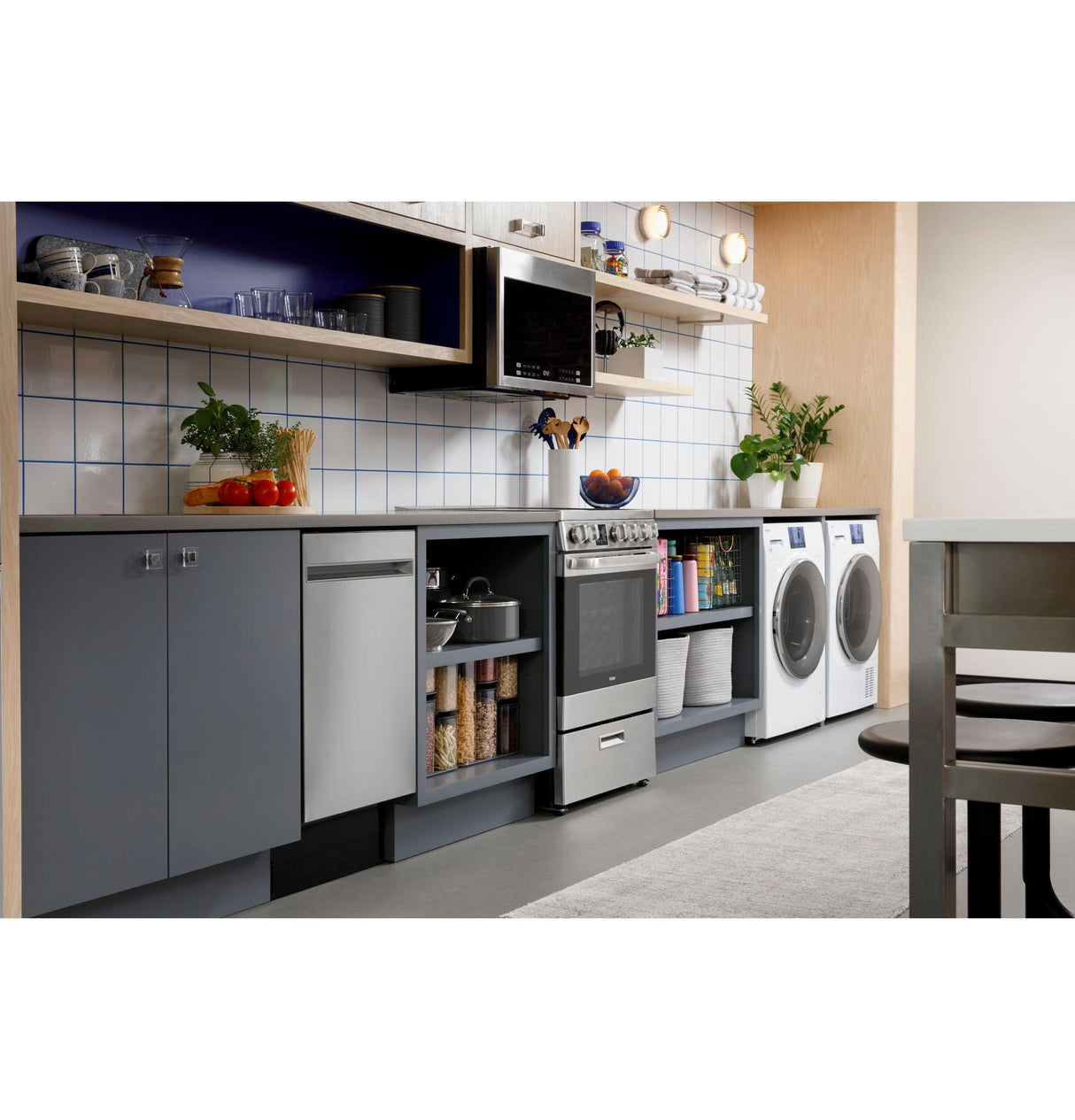 Haier ENERGY STAR® 4.1 cu.ft. Capacity Smart 24" Ventless Condenser Frontload Electric Dryer with Stainless Steel Basket