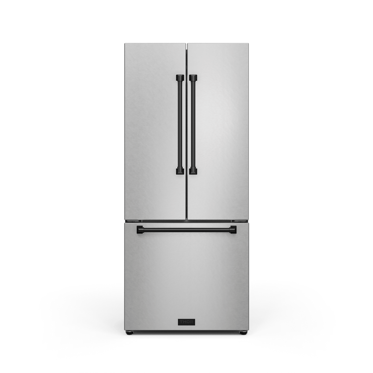 30 Inch 17.5 Cu Ft French Door Counter Depth Refrigerator With Ice Maker In Stainless Steel/black Gordon Ramsay Series