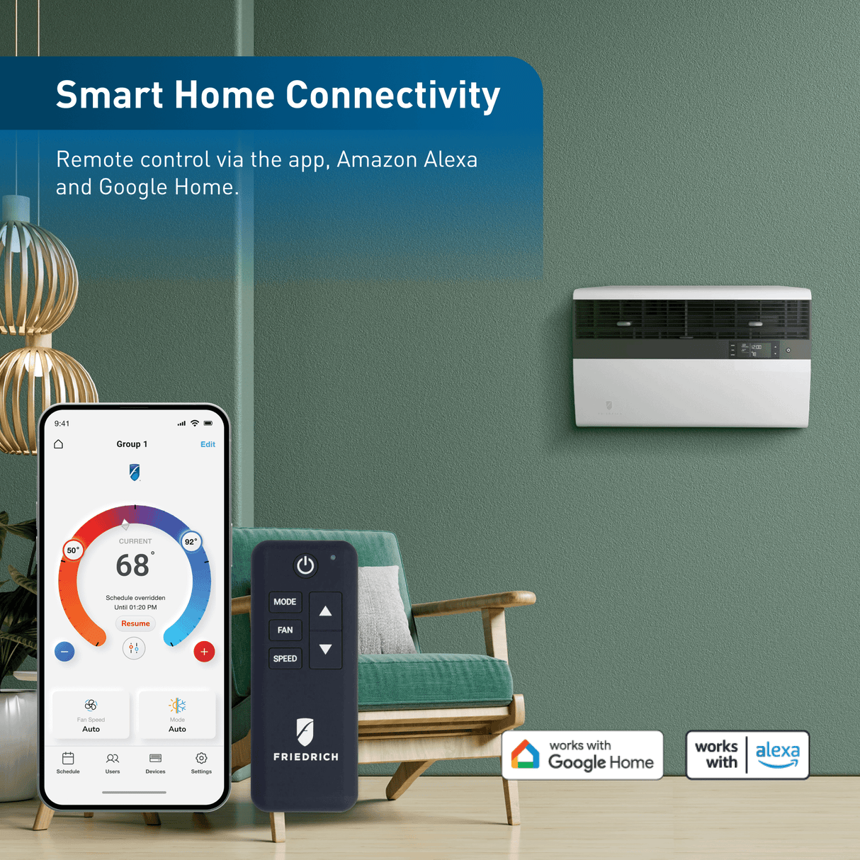 Friedrich K hl Inverter 36,000 BTU 230V Smart Window/Wall Air Conditioner with Electric Heat