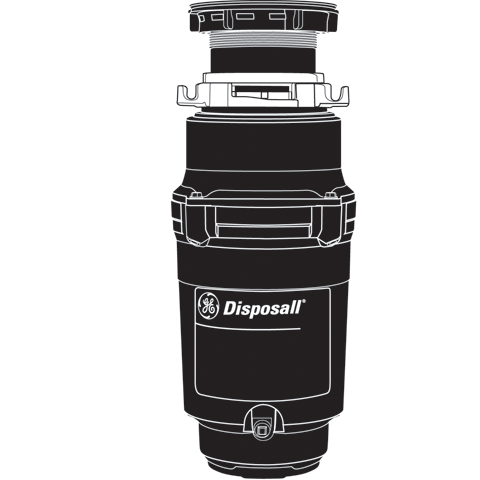 GE® 1/3 HP Continuous Feed Garbage Disposer - Corded