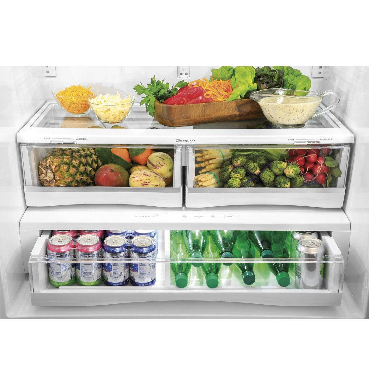GE Profile™ Series ENERGY STAR® 27.7 Cu. Ft. Smart Fingerprint Resistant French-Door Refrigerator with Keurig® K-Cup® Brewing System