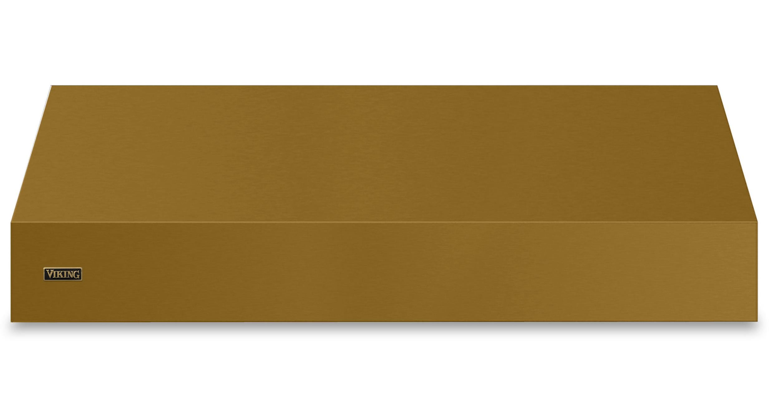 60"W. 18"H. Wall Hood (Finish: Golden Hour, Trim: Brushed Brass)