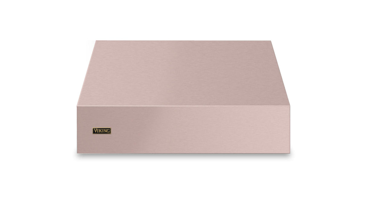 36"W. 18"H. Wall Hood (Finish: Blush, Trim: Brushed Brass)
