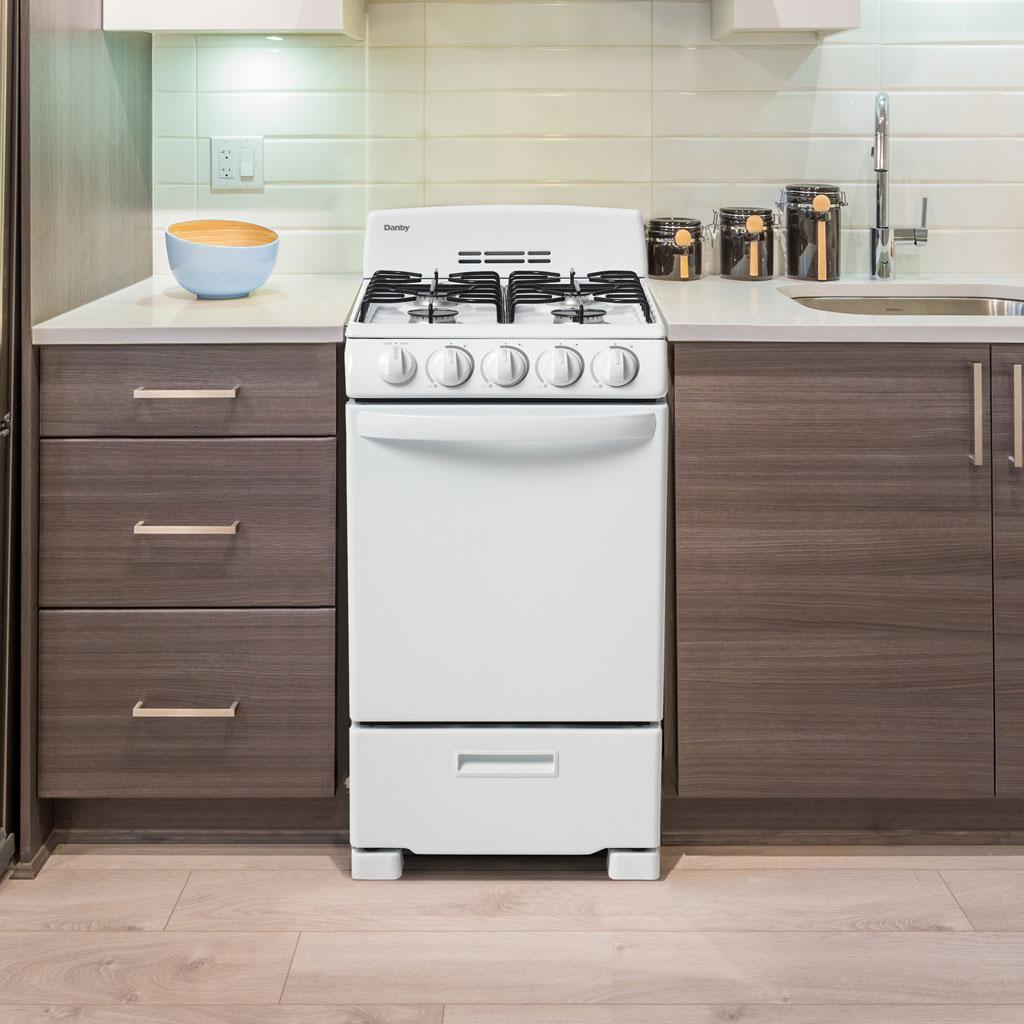 Danby 20" Wide Gas Range in White