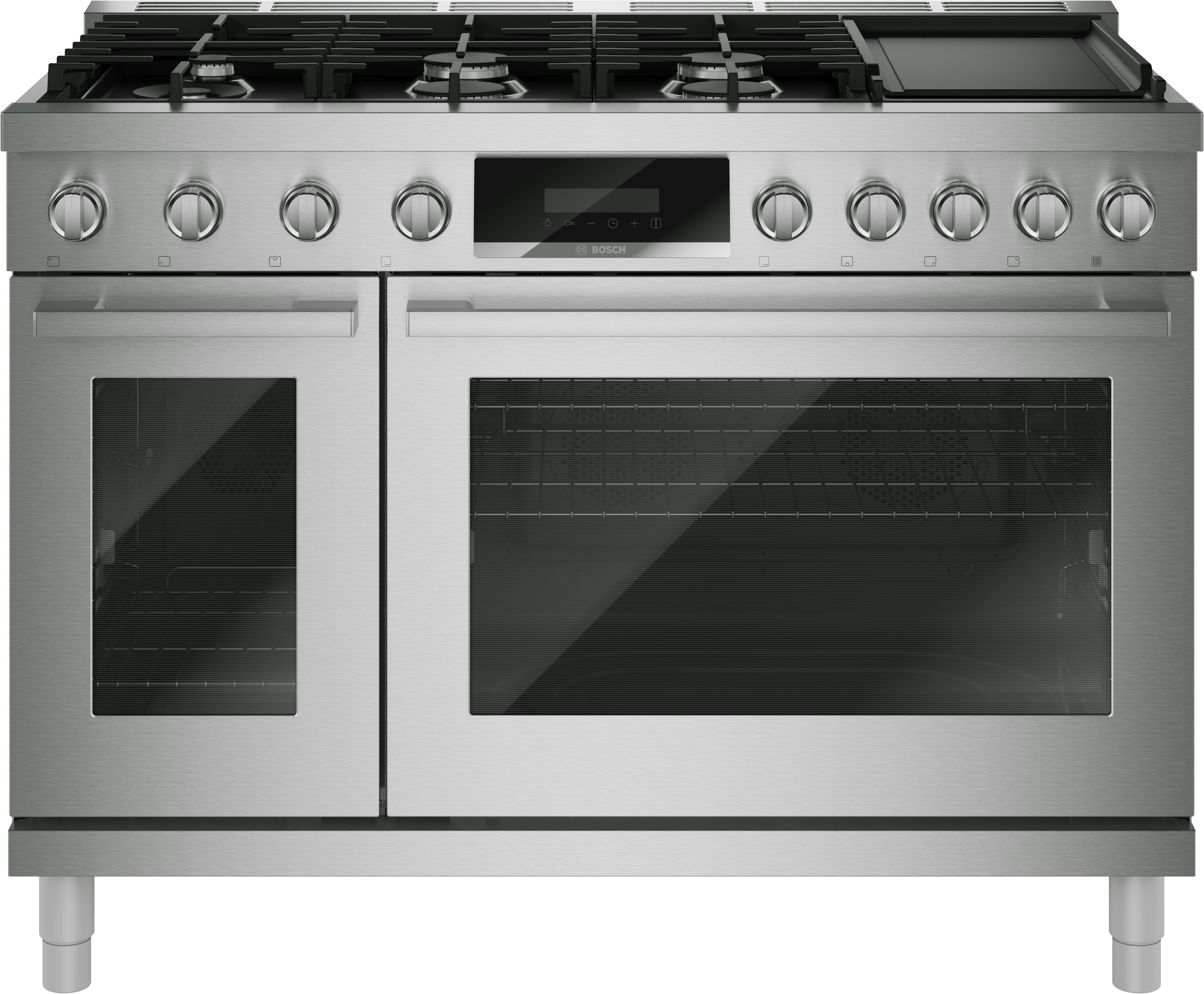 800 Series, Dual fuel freestanding range, 48'', Stainless steel