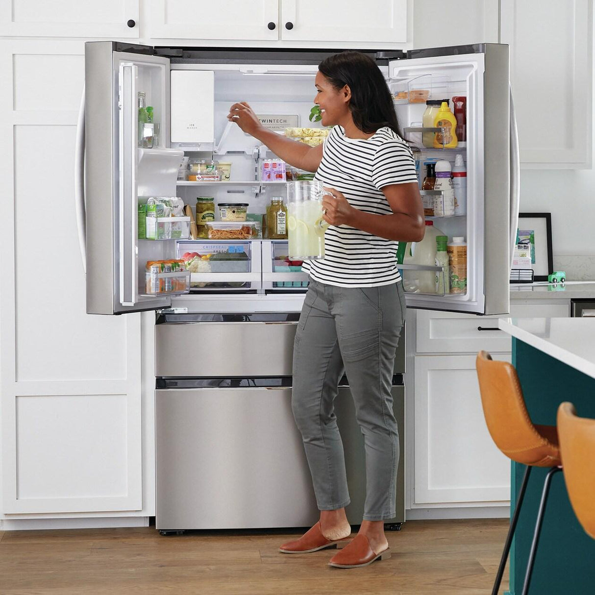 22 Cu. Ft. Counter-Depth 4-Door French Door Refrigerator
