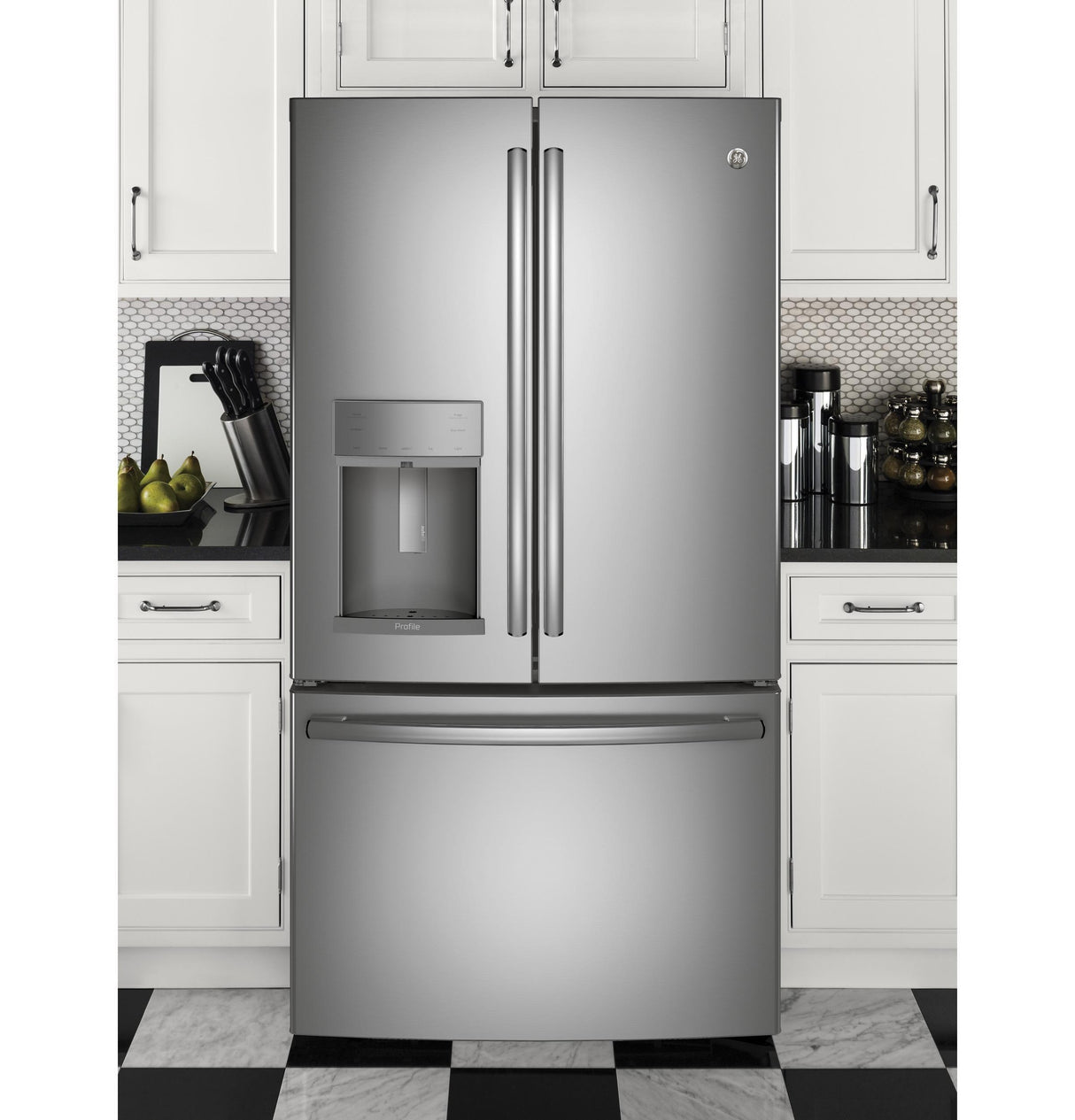 GE Profile™ Series ENERGY STAR® 22.1 Cu. Ft. Smart Counter-Depth French-Door Refrigerator with Keurig® K-Cup® Brewing System
