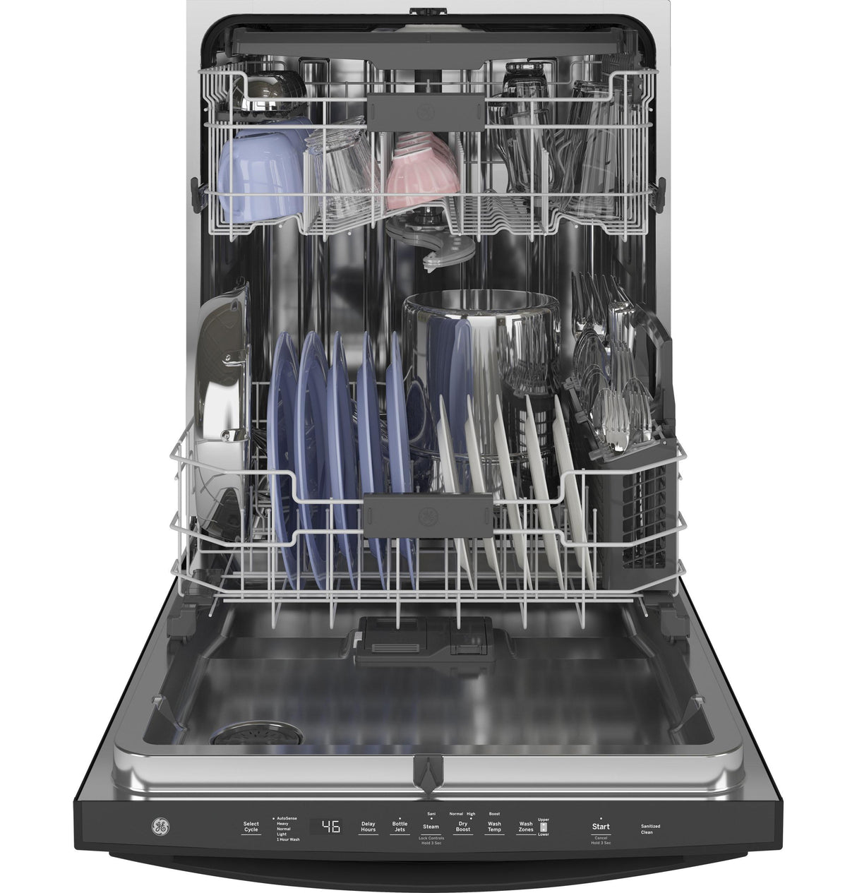 GE® ENERGY STAR® Top Control with Stainless Steel Interior Dishwasher with Sanitize Cycle & Dry Boost with Fan Assist