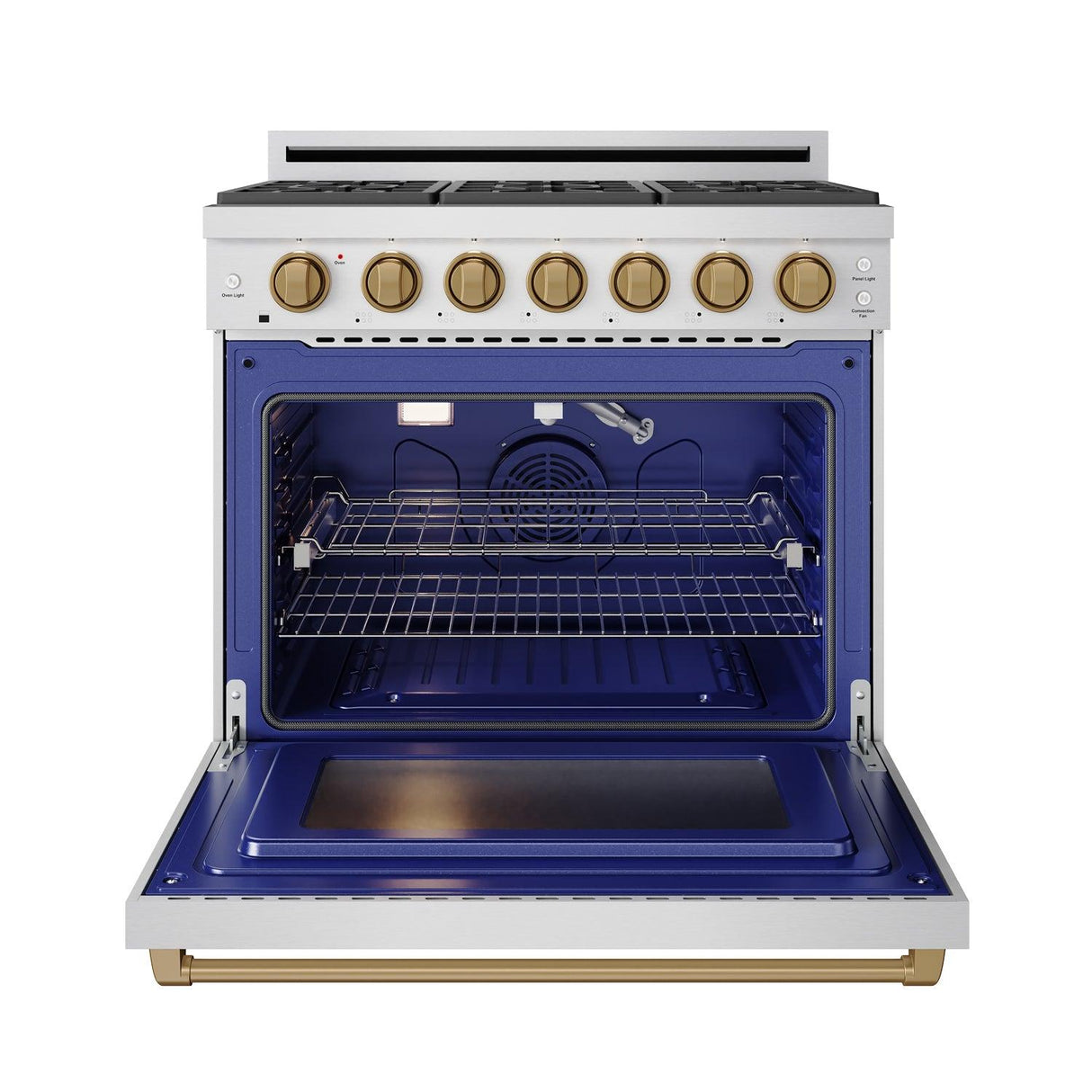 36 Inch Professional Liquid Propane Range With Precision Knob In Stainless Steel and Bronze Gordon Ramsay Series