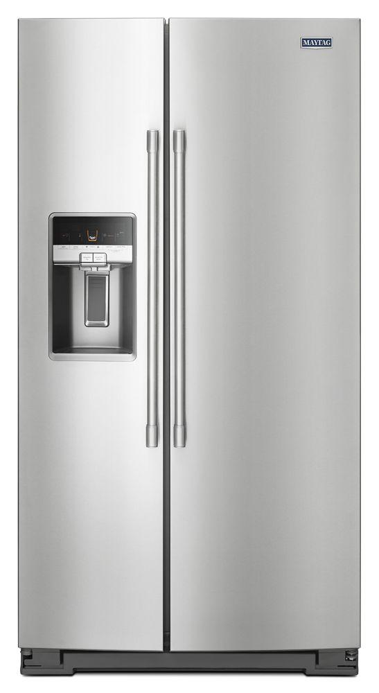 36- Inch Wide Side-by-Side Refrigerator with External Ice and Water- 26 Cu. Ft.