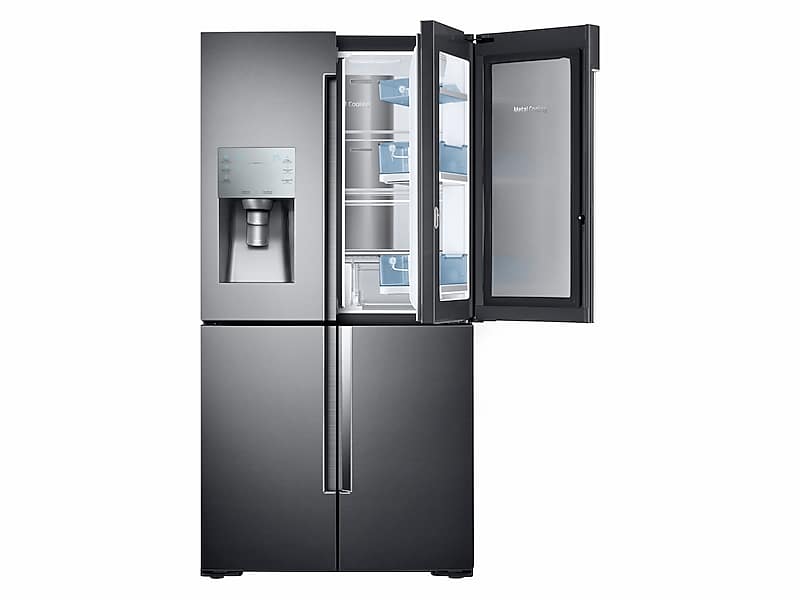 28 cu. ft. Food Showcase 4-Door Flex™ Refrigerator with FlexZone™ in Black Stainless Steel