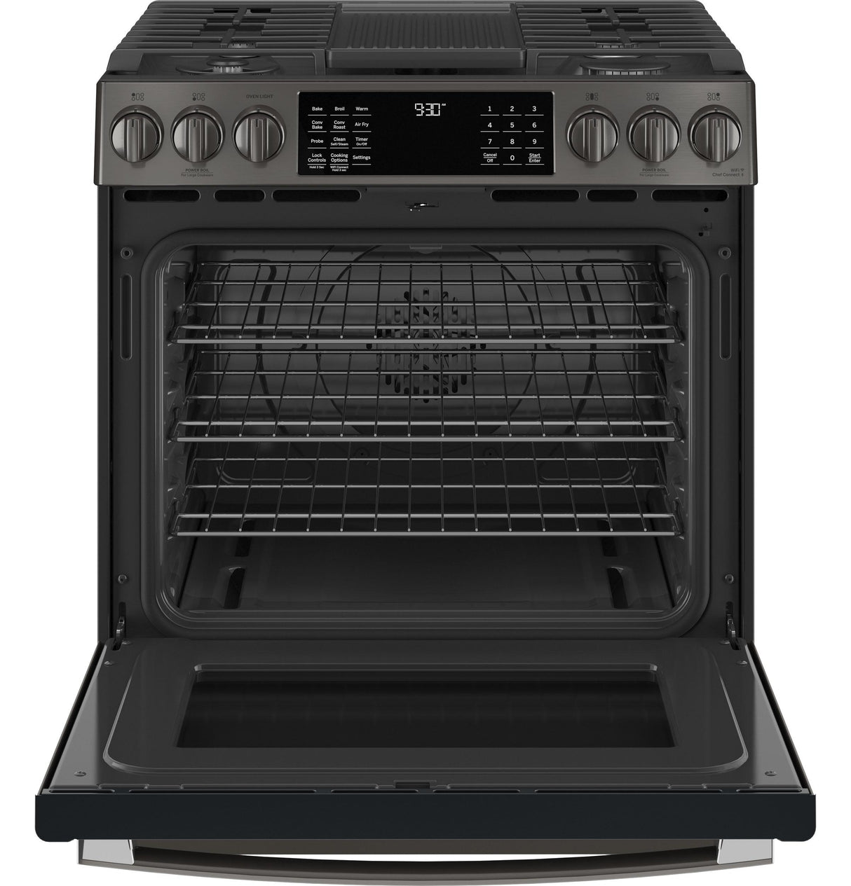GE Profile™ 30" Smart Slide-In Front-Control Gas Range with No Preheat Air Fry