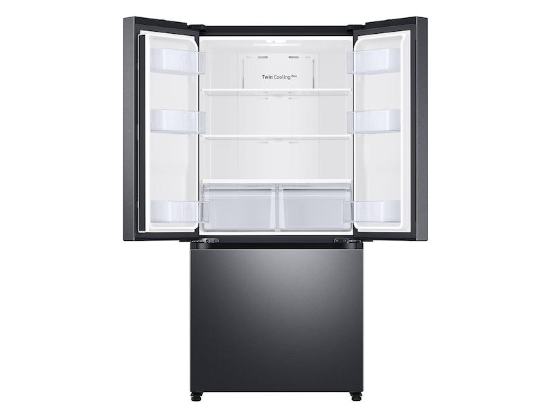 19.5 cu. ft. Smart 3-Door French Door Refrigerator in Black Stainless Steel
