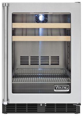 24" Beverage Center, Clear Glass, Right Hinge/Left Handle