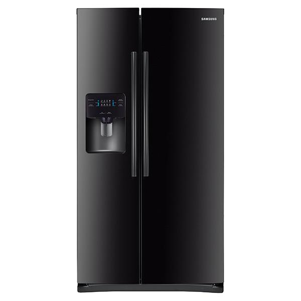 36" Wide, 24.5 cu. ft. Capacity Side-By-Side Refrigerator with LED Lighting (Black)