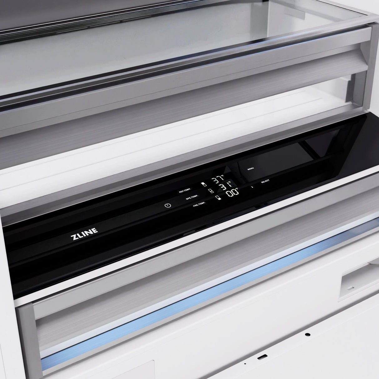 ZLINE 36 in. 19.8 cu. ft. Built-In Bottom Freezer Refrigerator with Water Dispenser and Ice Maker in Stainless Steel (RBIT-304-36)