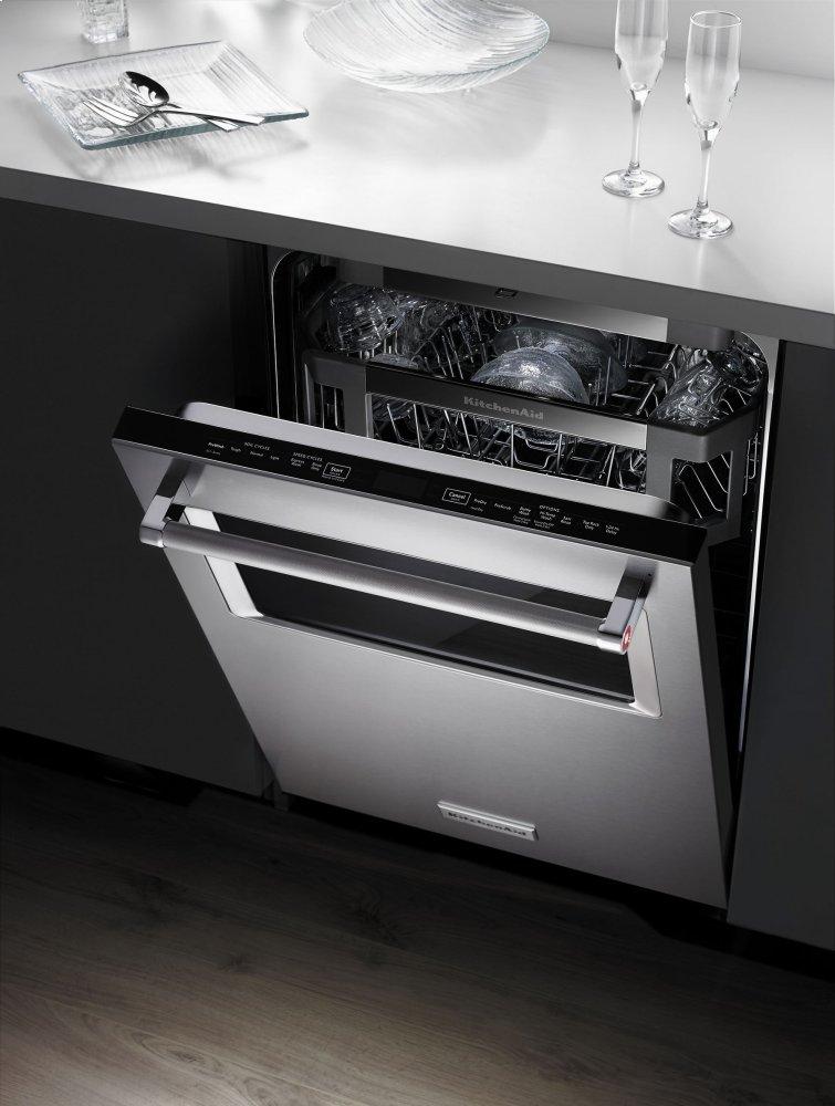 44 dBA Dishwasher with Window and Lighted Interior - Stainless Steel