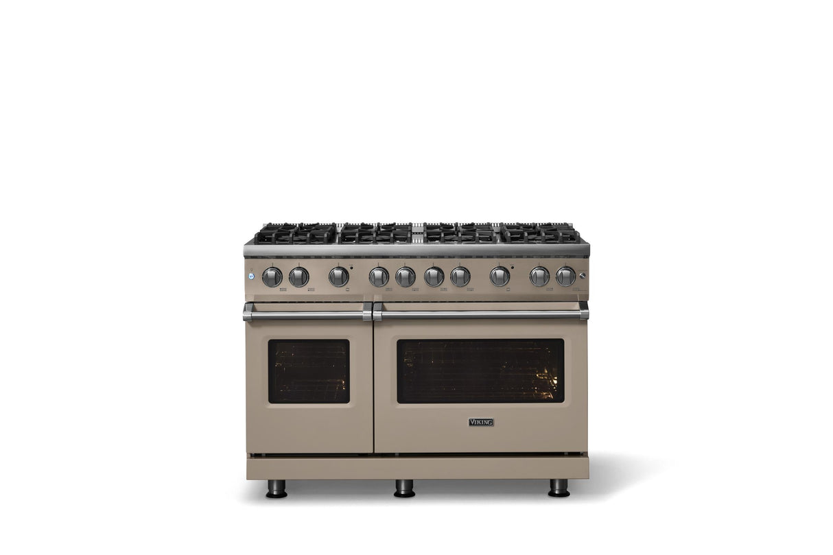 48"W. Sealed Burner Gas Range (Burner: 8b, Finish: Nantucket, Trim: Polished Chrome, Fuel: Natural Gas)