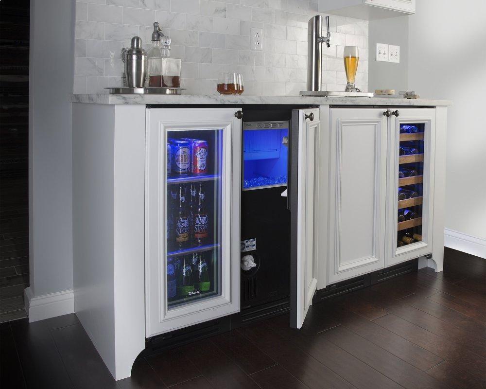 15 Inch Single Zone Overlay Glass Door Left Hinge Undercounter Wine Cabinet