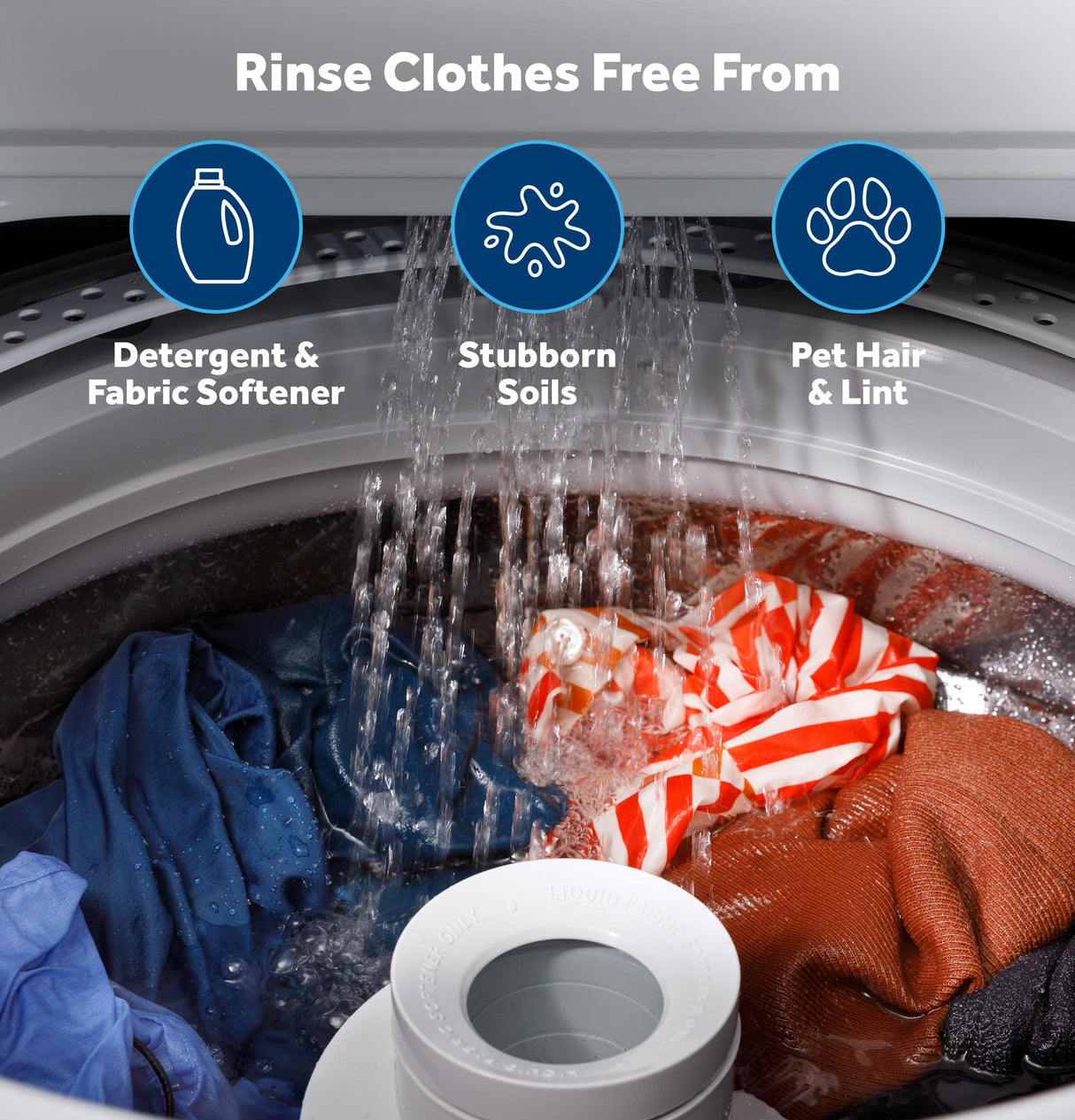GE® 4.3 cu. ft. Capacity Washer with Stainless Steel Basket,Cold Plus and Water Level Control