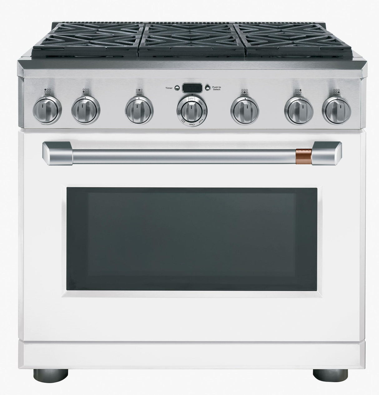 Café™ 36" Brushed Stainless Handle & Knob Set for Pro Range and Rangetop