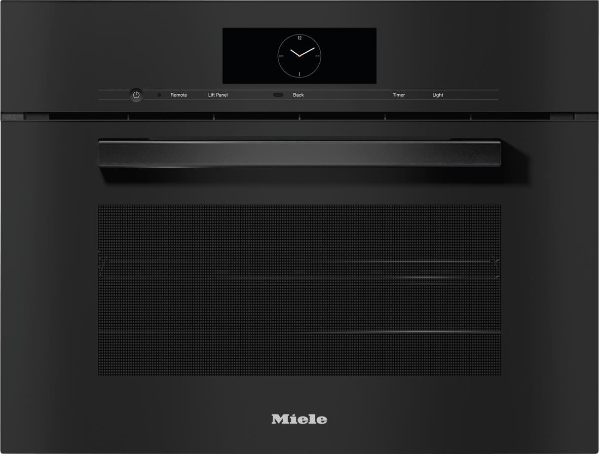 DGC 7840 AM Obsidian black - 24" Compact Combi-Steam Oven XL for steam cooking, baking, roasting with roast probe + menu cooking.