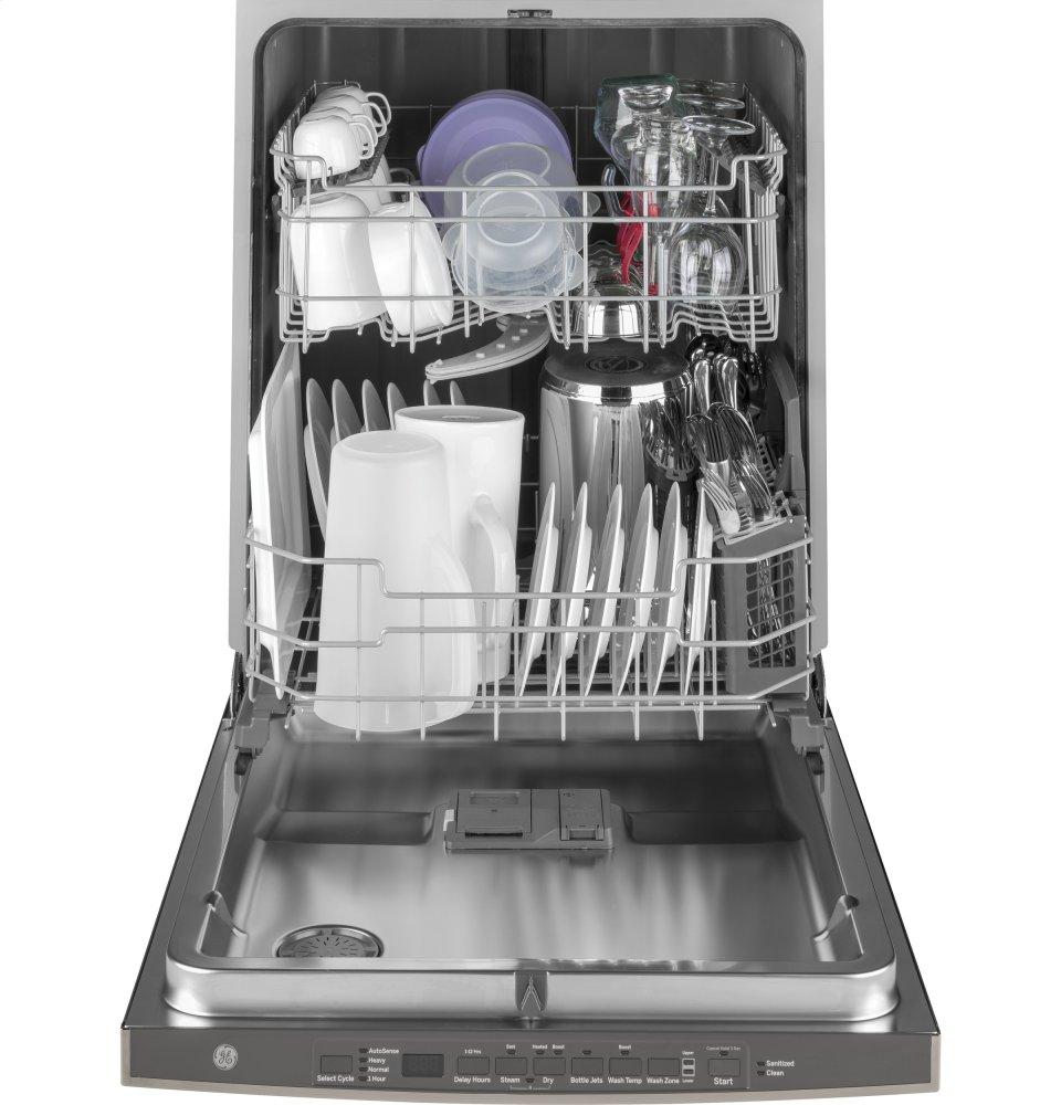 GE® Hybrid Stainless Steel Interior Dishwasher with Hidden Controls
