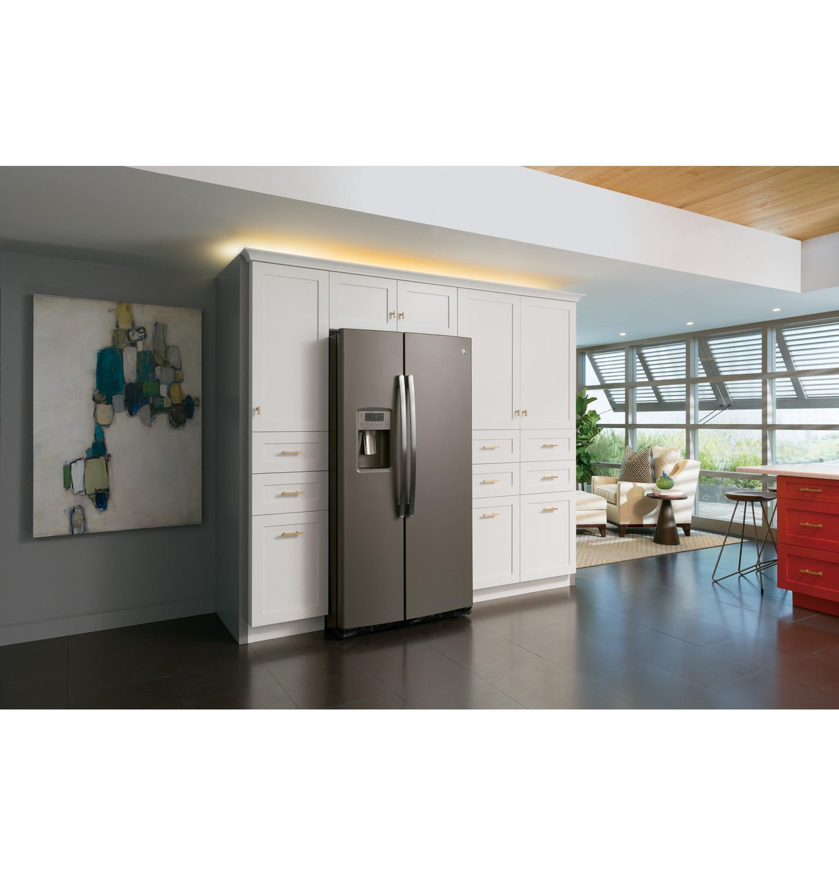 GE® ENERGY STAR® 25.3 Cu. Ft. Side-By-Side Refrigerator