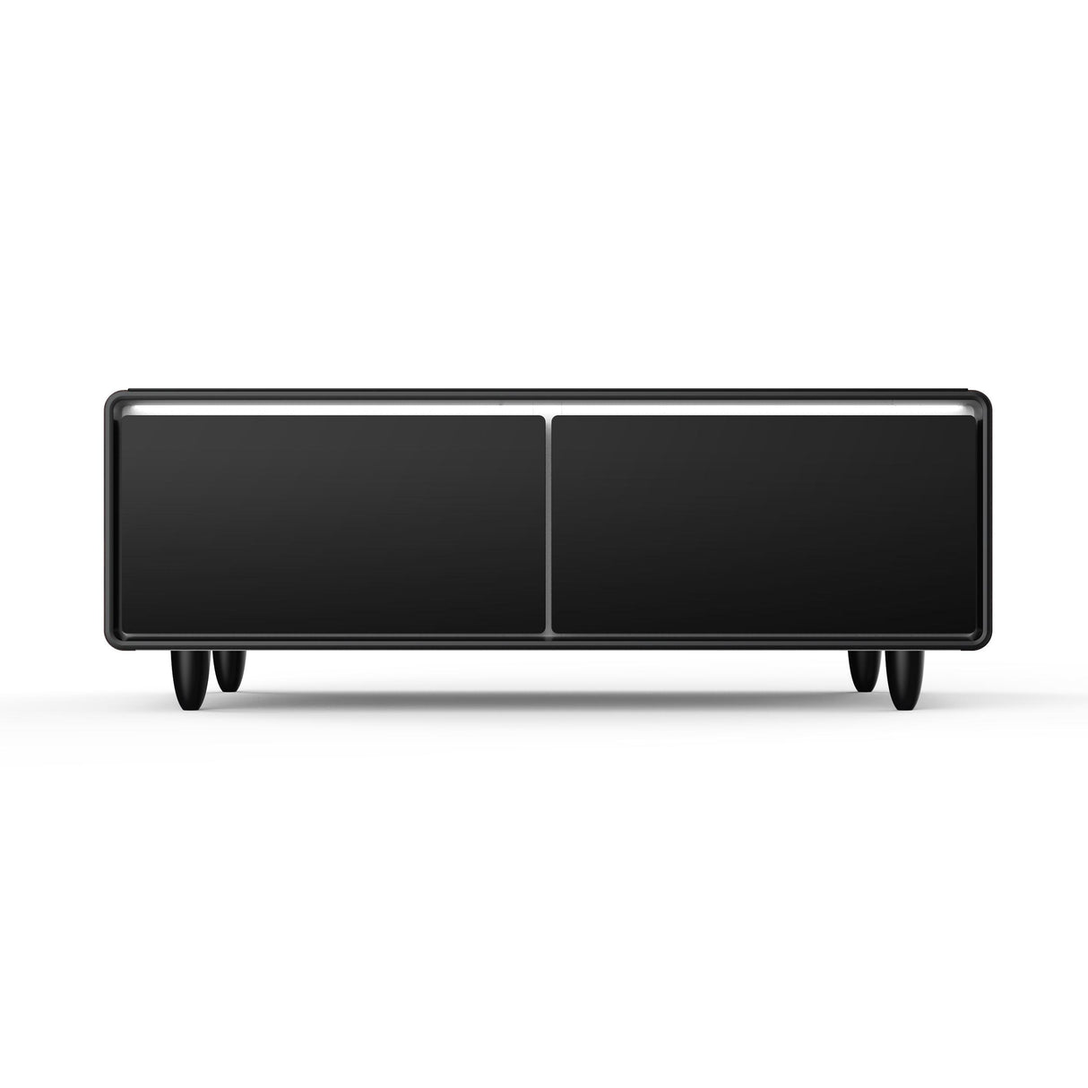 Forno Evoluto Tavolo 51-Inch Smart Coffee Table with Wood-Accent Sides - Dual Cooling Zones, Wireless Charging Pad & Built-In Bluetooth Speakers