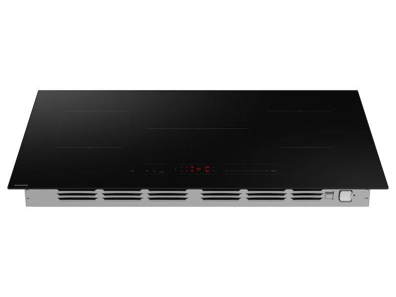 36" Induction Cooktop with Anti-Scratch Matte Glass and Sync Burners in Black