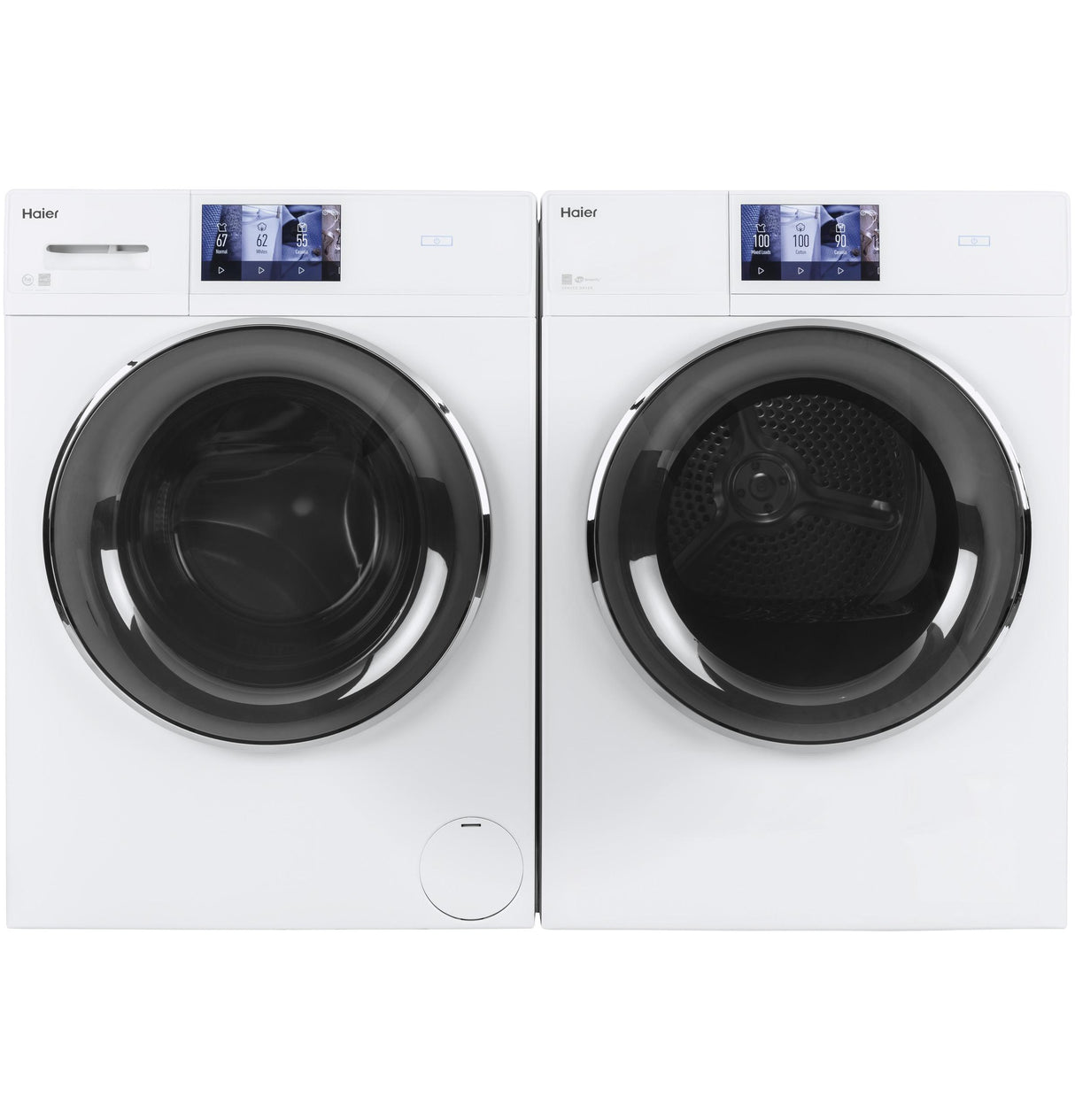 Haier ENERGY STAR® 4.3 cu.ft. Capacity Smart 24" Frontload Electric Dryer with Stainless Steel Basket