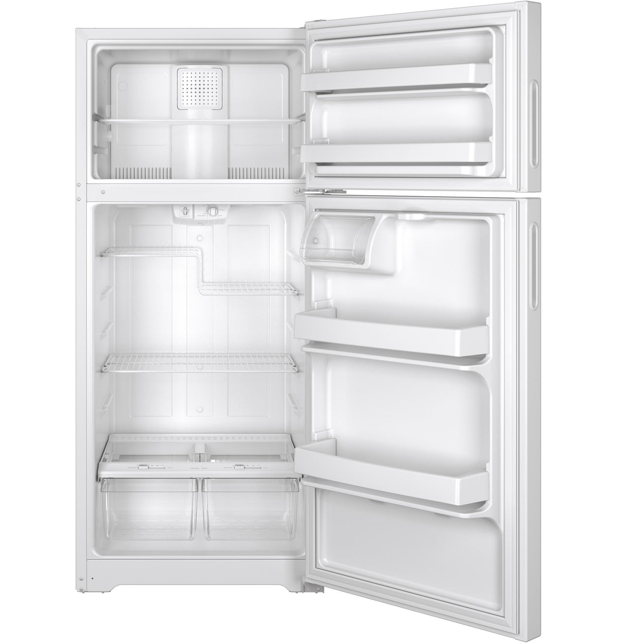 GE® ENERGY STAR® 15.5 Cu. Ft. Recessed Handle Top-Freezer Refrigerator