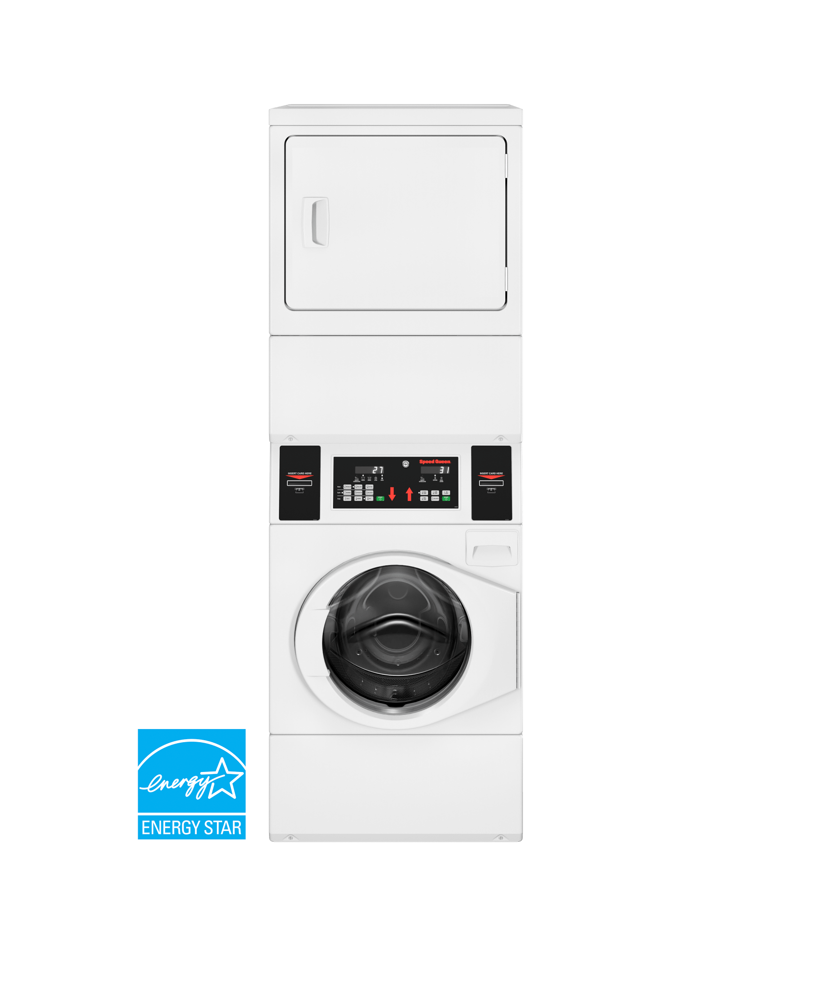 Commercial Prep for Card Electric Stack Washer Dryer