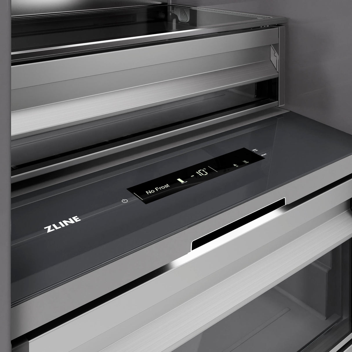 ZLINE 18 in. 8.6 cu. ft. Panel Ready Right Hinge Column Freezer with Graphite Gray Interior (RBCFVR-18)