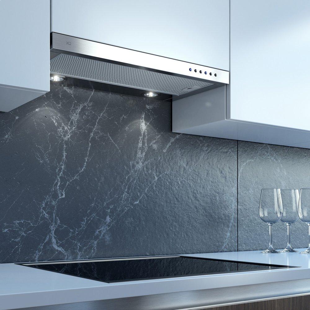 600 CFM 36" Under Cabinet Glide Out Visor Italian Made Stainless