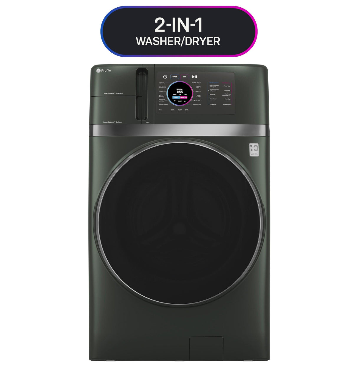 GE Profile™ ENERGY STAR® 4.8 cu. ft. Capacity UltraFast Combo with Ventless Inverter Heat Pump Technology Washer/Dryer