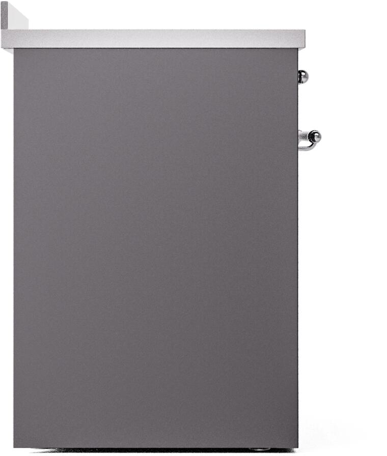 Nostalgie II 30 Inch Electric Freestanding Range in Matte Graphite with Chrome Trim