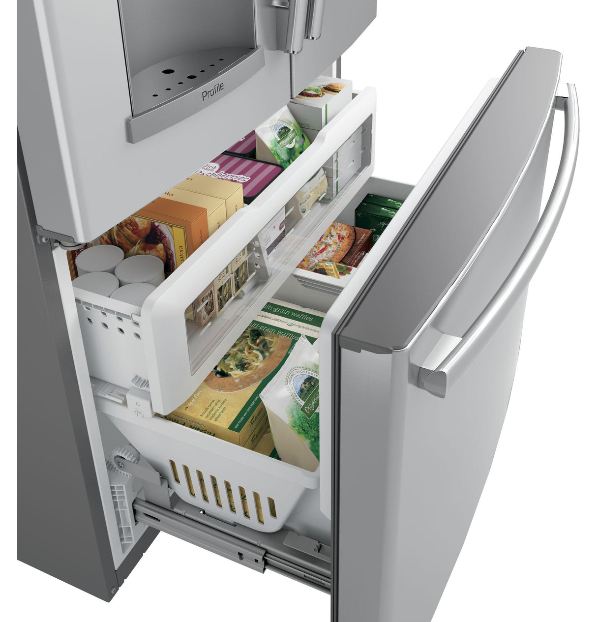 GE Profile™ Series 22.1 Cu. Ft. Counter-Depth French-Door Refrigerator with Door In Door and Hands-Free AutoFill