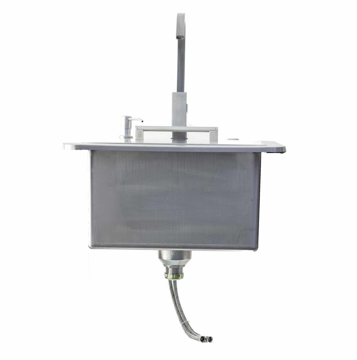 21" Sink with Faucet, Drain, Soap Dispenser